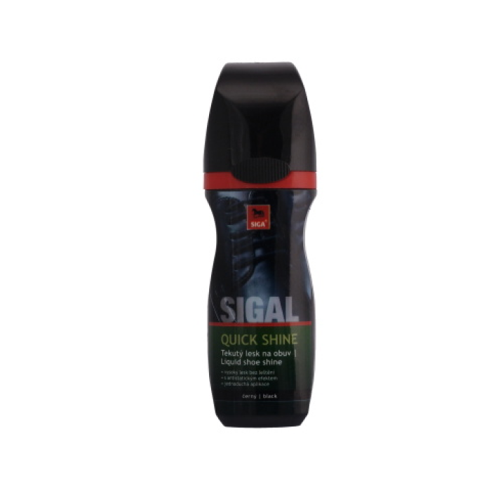 Sigal Quick shine lesk na obuv 75 ml černý