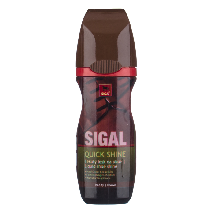 Sigal Quick shine lesk na obuv 75 ml hnědý